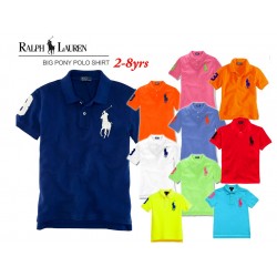Ralph Lauren Big Pony Kids Polo T-Shirt- assorted colours (1-2yrs,  4-5yrs)